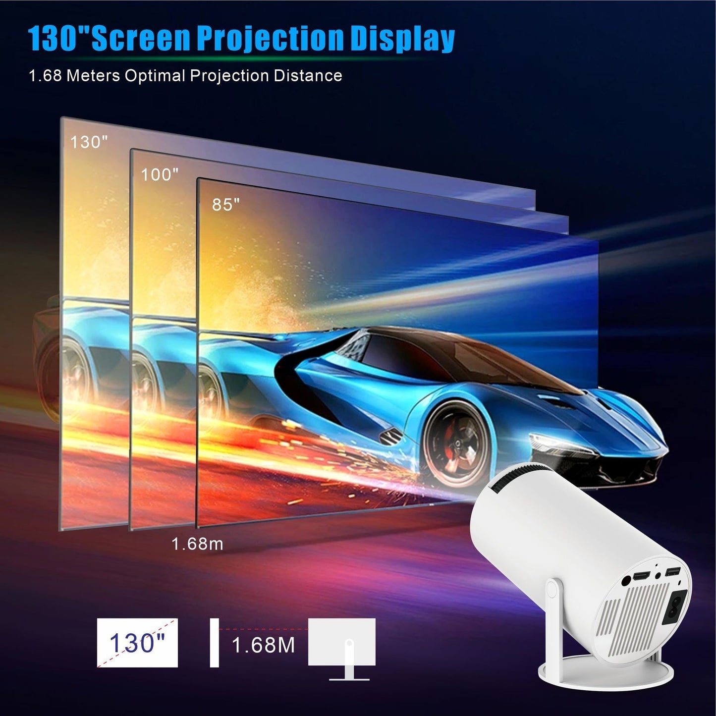 HY300 Pro Mini Projector – Portable Home Theater
