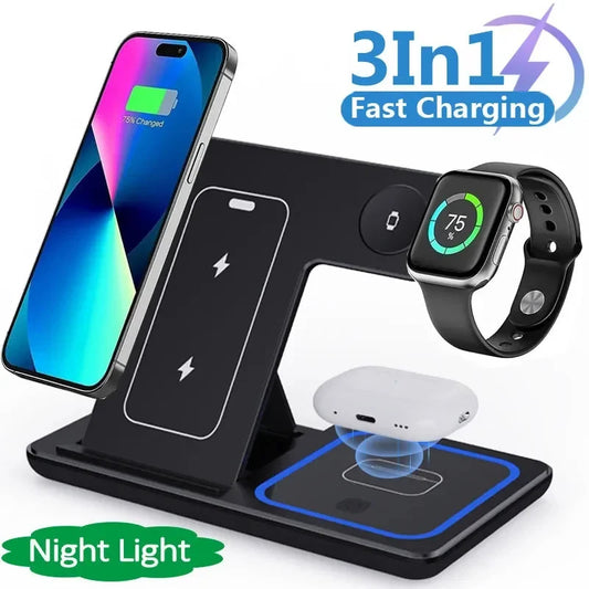 15W 3-in-1 Foldable Wireless Charging Station