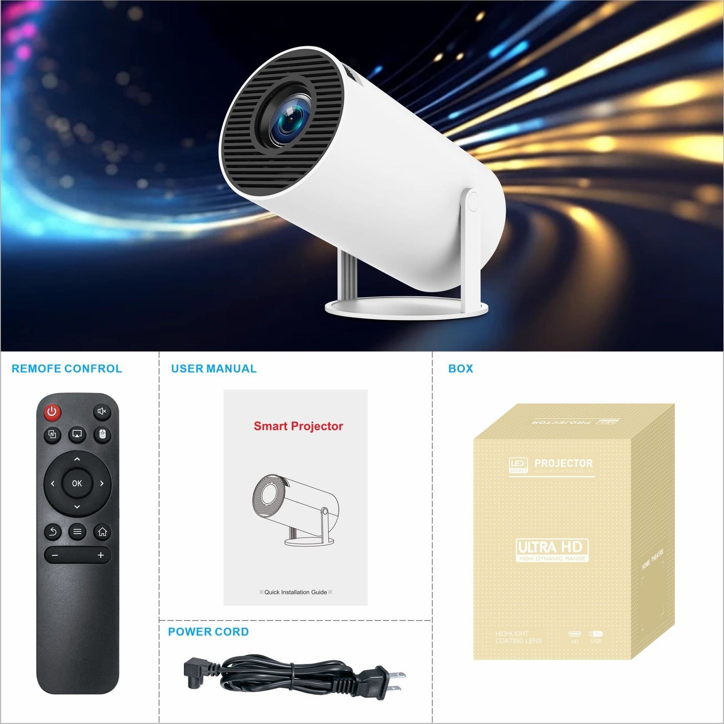 HY300 Pro Mini Projector – Portable Home Theater