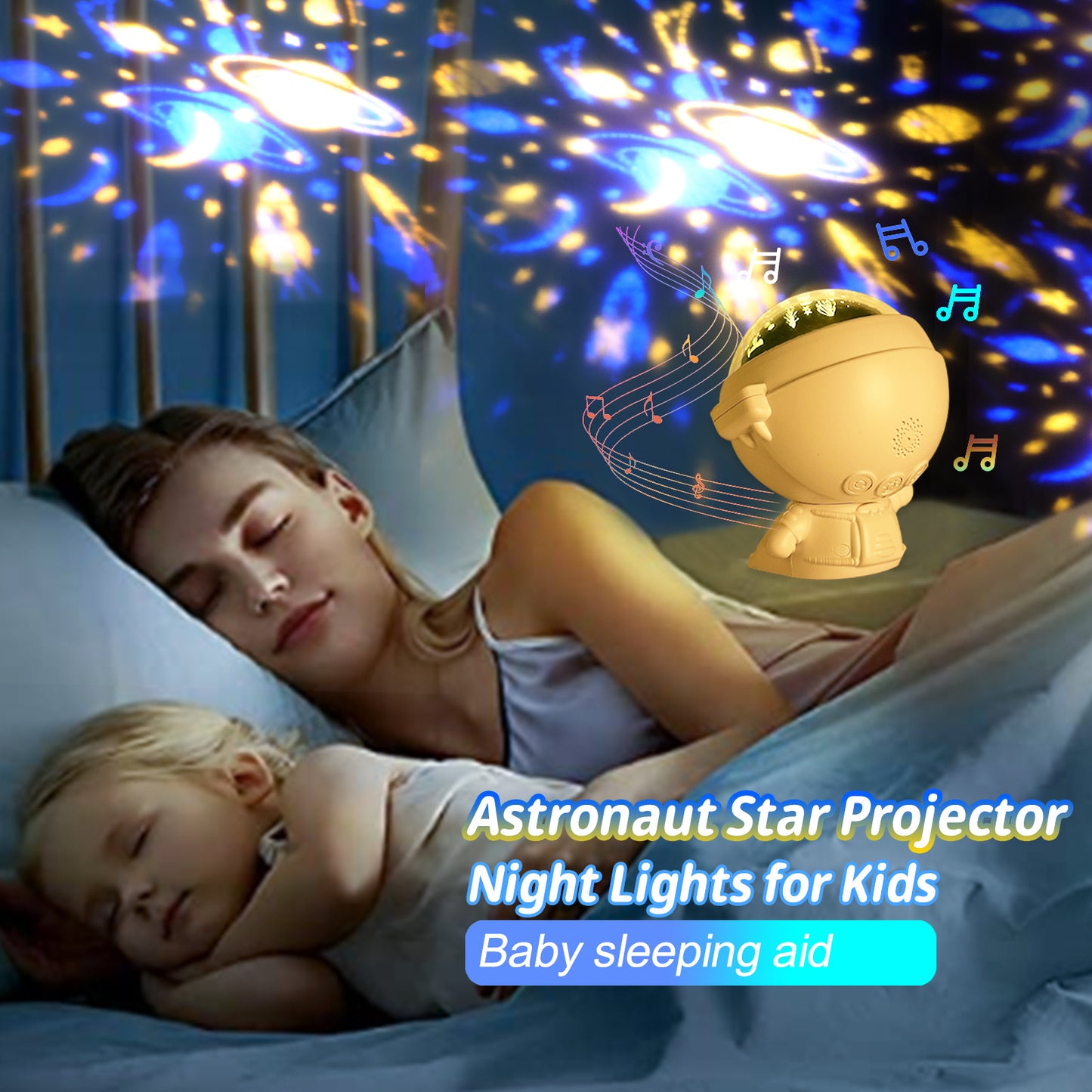 Astronaut Galaxy Star Projector – Starry Sky Night Light